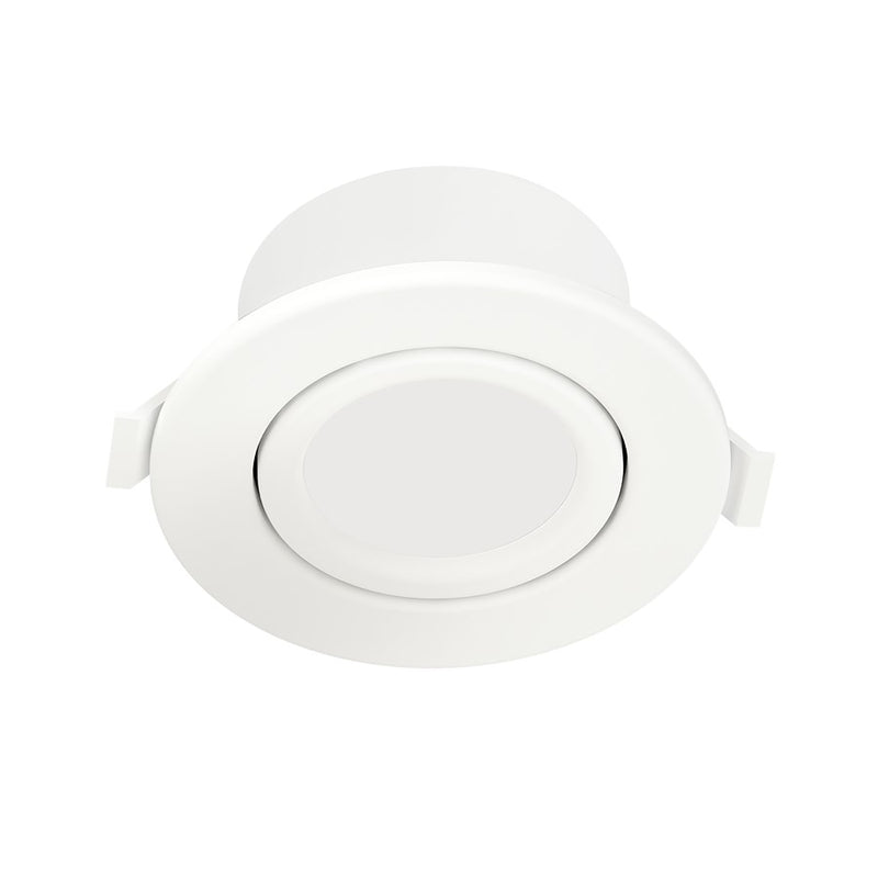 Maxim Lighting Slim Gimbal 1 Light 4" Flush Mount/5CCT, White/White