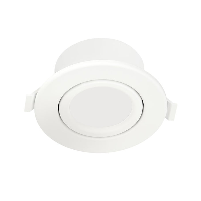 Maxim Lighting Slim Gimbal 1 Light 4" Flush Mount/5CCT, White/White