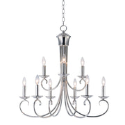 Maxim Lighting Loft-Multi-Tier Chandelier, Polished Nickel