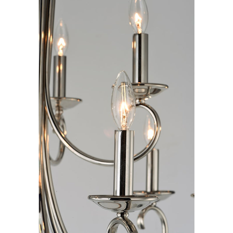 Maxim Lighting Loft-Multi-Tier Chandelier, Polished Nickel