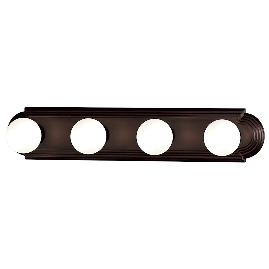 Maxim Lighting Essentials 4 Light Racetrack Bath Vanity Light, Bronze
