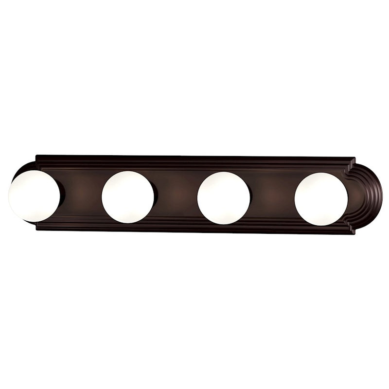 Maxim Lighting Essentials 4 Light Racetrack Bath Vanity Light, Bronze