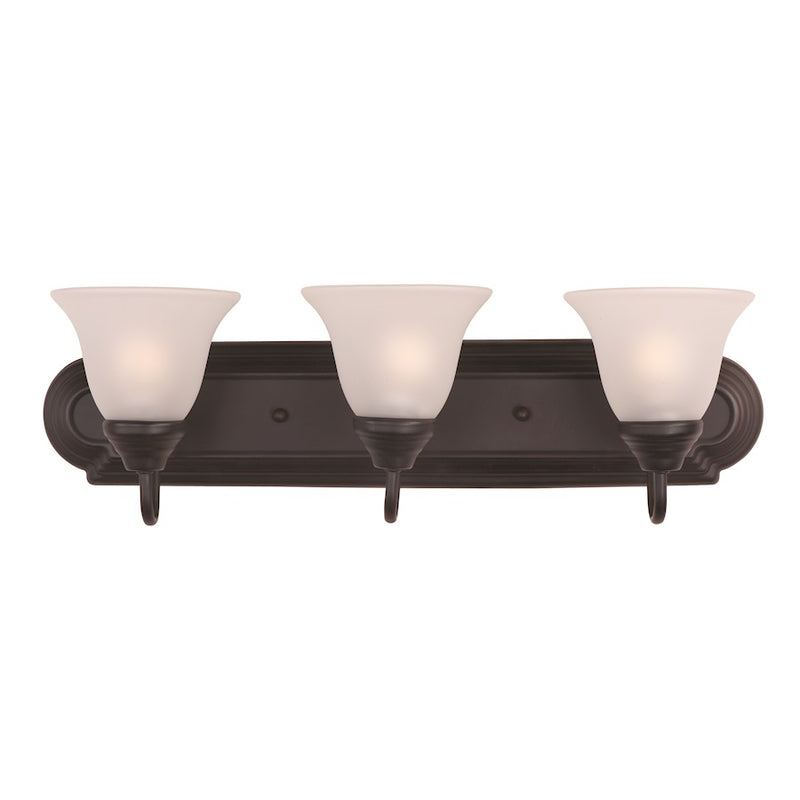 Maxim Lighting Essentials 3-Light Bath Vanity, Oil Rubbed Bronze