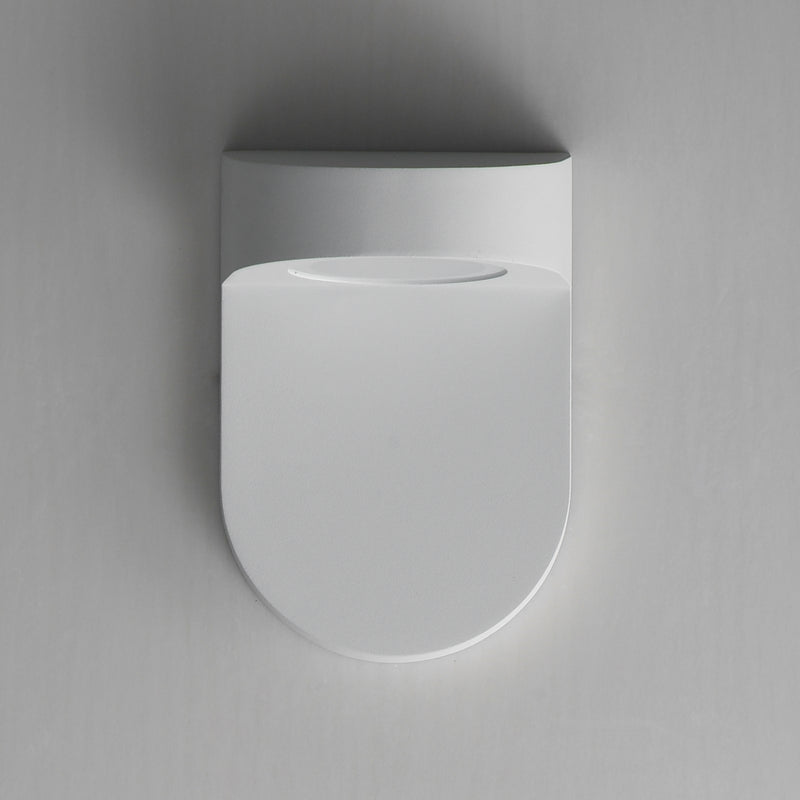 Maxim Lighting Ledge 7in 1-Light Outdoor ADA Wall Sconce | Modern White Aluminum and Glass | Entryway & Patio | 4.75 x 7 in | Model 86196WT