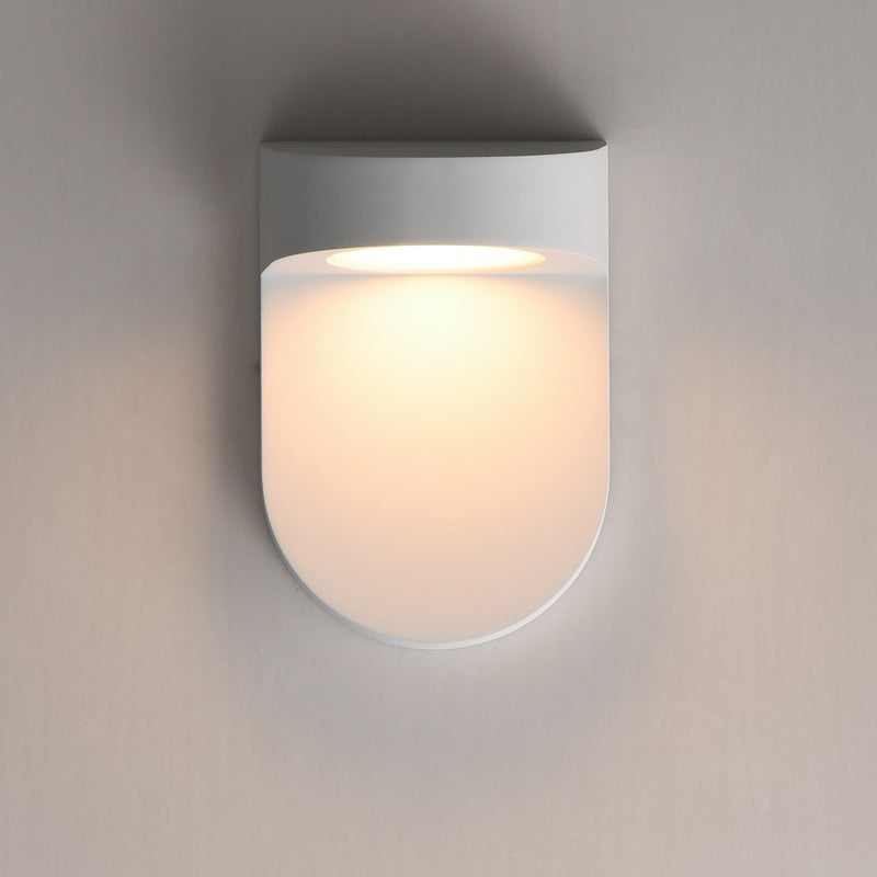 Maxim Lighting Ledge 7in 1-Light Outdoor ADA Wall Sconce | Modern White Aluminum and Glass | Entryway & Patio | 4.75 x 7 in | Model 86196WT