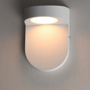 Maxim Lighting Ledge 7in 1-Light Outdoor ADA Wall Sconce | Modern White Aluminum and Glass | Entryway & Patio | 4.75 x 7 in | Model 86196WT