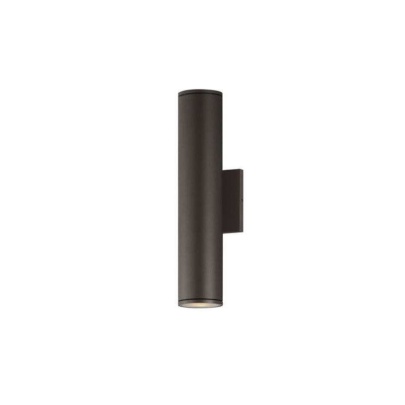 Maxim Lighting Caldera 15in 2-Light Outdoor Wall Sconce | Modern Architectural Bronze and Glass | Patio & Entryway | 3.25 x 4 x 15 in | Model 86223ABZ