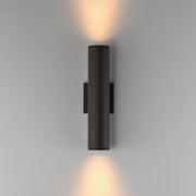 Maxim Lighting Caldera 15in 2-Light Outdoor Wall Sconce | Modern Architectural Bronze and Glass | Patio & Entryway | 3.25 x 4 x 15 in | Model 86223ABZ