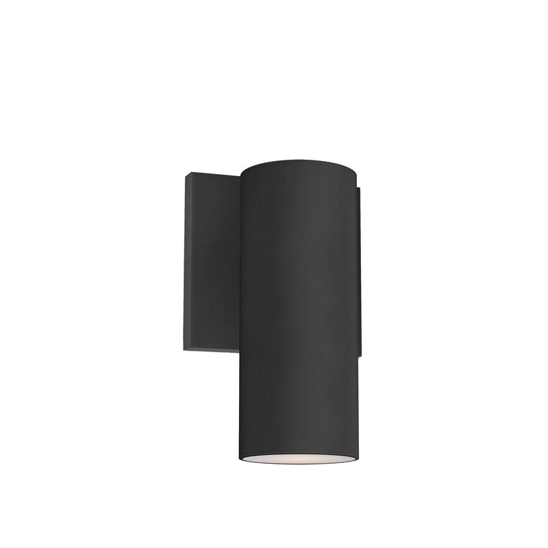 Maxim Colombo 4.5in 1-Light Outdoor Sconce | Modern Black and Clear Glass | Entryway & Patio Wall Light | 4.5 x 4.5 x 7 in | Model 86411BK