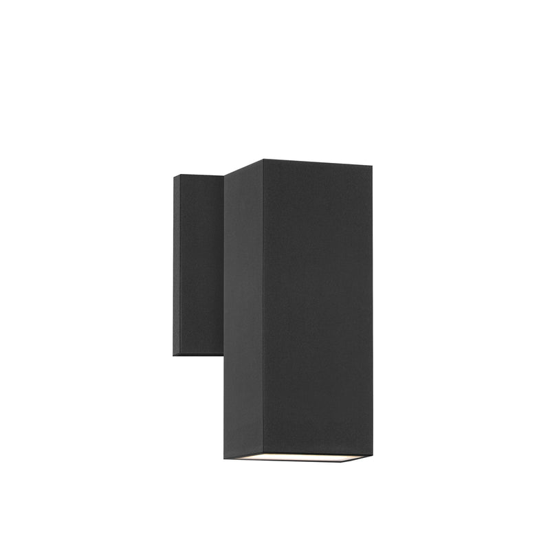 Maxim Lighting Colombo 5in 1-Light Outdoor Wall Sconce | Modern Black and Glass | Entryway & Patio | 4.5 x 4.5 x 7 in | Model 86416BK