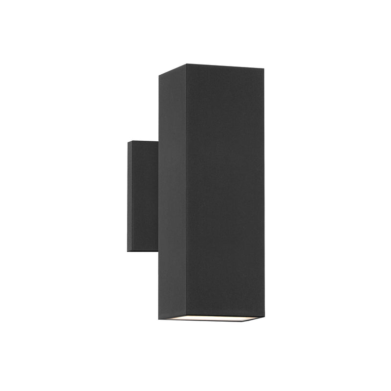 Maxim Lighting Colombo 10in 1-Light Outdoor Wall Sconce | Modern Black and Glass | Entryway & Patio | 4.5 x 4.5 x 10 in | Model 86417BK