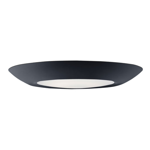 Maxim Lighting Diverse 6in 1-Light Flush Mount | Modern Black and White PC | Bathroom & Hallway Ceiling Light | 6 x 6 x 1 in | Model 87411WTBK