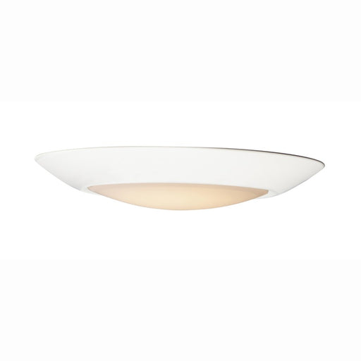 Maxim Lighting Diverse 1 Light Flush Mount, Satin Nickel/White - 87643WTSN