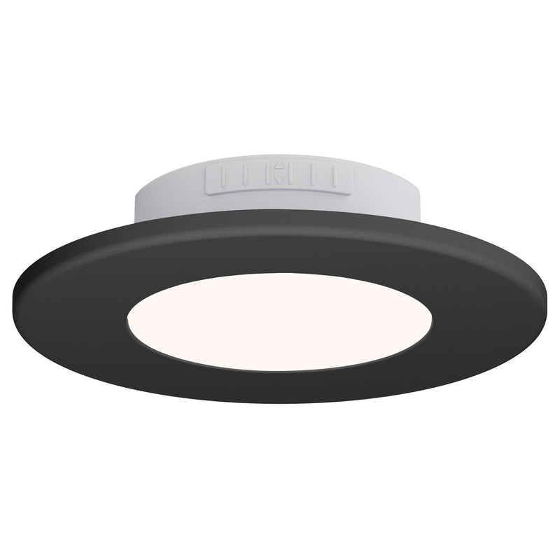 Maxim Lighting Sung 5in 1-Light Recessed Downlight | Modern Black Aluminum and PC | Hallway & Bathroom Ceiling Light | Model 87653BK