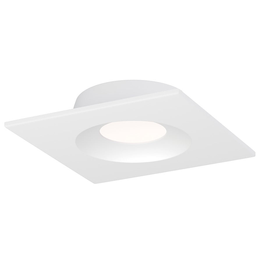 Maxim Lighting Crisp 1Lt 5" LED Recessed DownLight 3000K Square, White - 87674WT