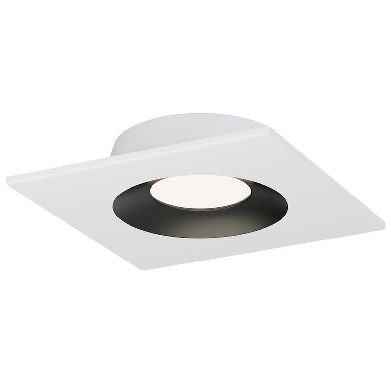 Maxim Lighting Crisp 1Lt 5" LED Recessed DownLight 3000K SQ, WH/BK