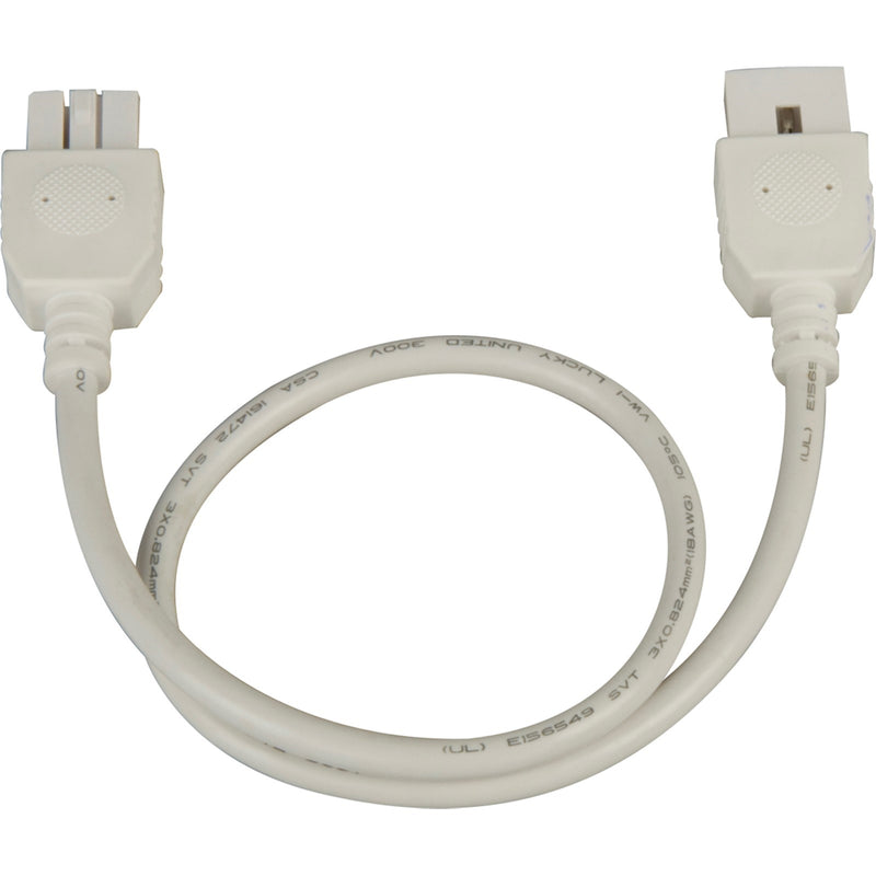 Maxim Lighting CounterMax MXInterLink4 18in Connector Cord | White Finish | Under Cabinet Lighting Accessory | 18 x 1 x 0.5 in | Model 87877WT