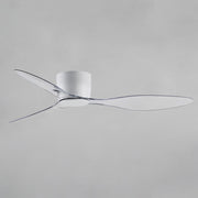 Maxim Lighting Aeris 52in 3-Blade Hugger Ceiling Fan | Modern Matte White Steel | Bedroom & Living Room | 52 x 52 x 7 in | Model 88313MW