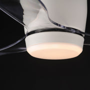 Maxim Lighting Aeris 52in 3-Blade Hugger Ceiling Fan with LED | Modern Matte White Steel | Bedroom & Living Room | 52 x 52 x 9 in | Model 88314WTMW