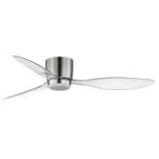 Maxim Lighting Aeris 52in 3-Blade Hugger Ceiling Fan | Modern Satin Nickel and Frosted Acrylic | Bedroom & Living Room | Model 88314WTSN