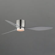 Maxim Lighting Aeris 52in 3-Blade Hugger Ceiling Fan | Modern Satin Nickel and Frosted Acrylic | Bedroom & Living Room | Model 88314WTSN