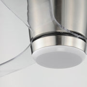 Maxim Lighting Aeris 52in 3-Blade Hugger Ceiling Fan | Modern Satin Nickel and Frosted Acrylic | Bedroom & Living Room | Model 88314WTSN