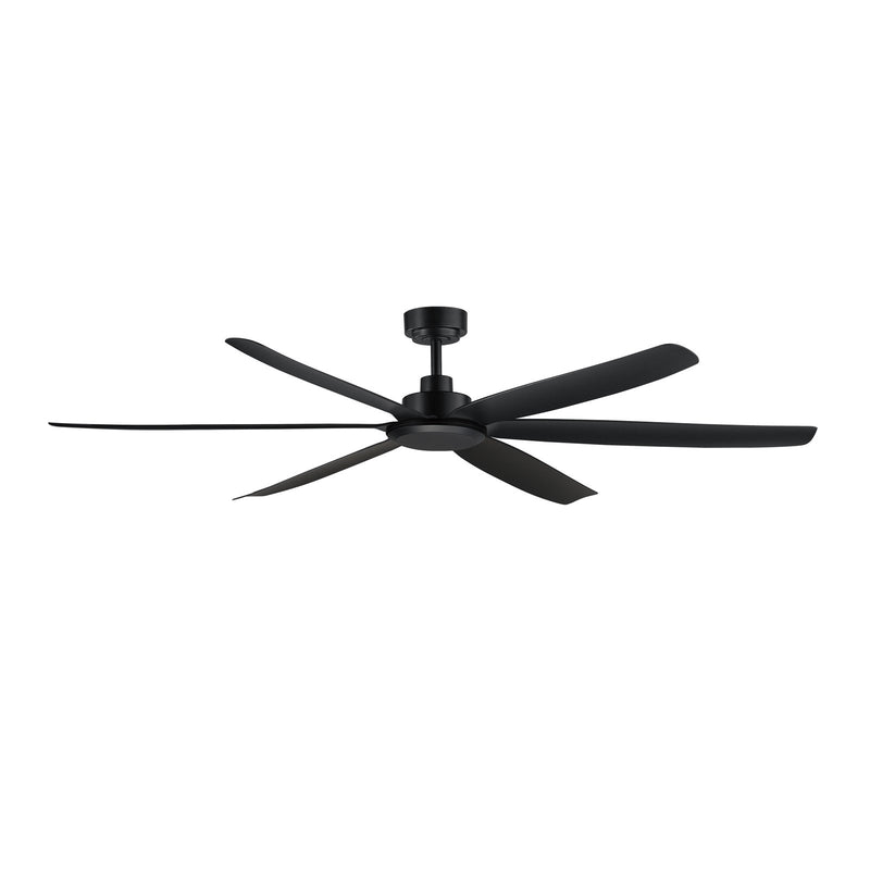Maxim Lighting Albatross 72in 6-Blade Marine Grade Ceiling Fan | Coastal Matte Black ABS | Covered Patio & Veranda | 72 x 72 x 12.5 in | Model 88366BK