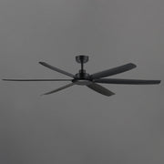 Maxim Lighting Albatross 72in 6-Blade Marine Grade Ceiling Fan | Coastal Matte Black ABS | Covered Patio & Veranda | 72 x 72 x 12.5 in | Model 88366BK
