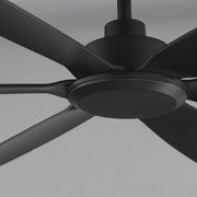 Maxim Lighting Albatross 72in 6-Blade Marine Grade Ceiling Fan | Coastal Matte Black ABS | Covered Patio & Veranda | 72 x 72 x 12.5 in | Model 88366BK