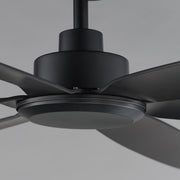 Maxim Lighting Albatross 72in 6-Blade Marine Grade Ceiling Fan | Coastal Matte Black ABS | Covered Patio & Veranda | 72 x 72 x 12.5 in | Model 88366BK