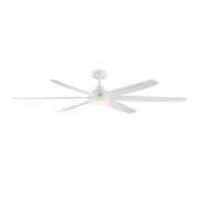Maxim Lighting Albatross 72in 6-Blade Outdoor Ceiling Fan with LED | Coastal Matte White ABS | Covered Patio & Veranda | Model 88367WTMW