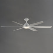 Maxim Lighting Albatross 72in 6-Blade Outdoor Ceiling Fan with LED | Coastal Matte White ABS | Covered Patio & Veranda | Model 88367WTMW