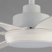 Maxim Lighting Albatross 72in 6-Blade Outdoor Ceiling Fan with LED | Coastal Matte White ABS | Covered Patio & Veranda | Model 88367WTMW