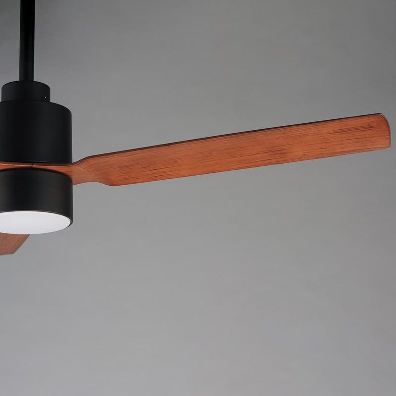 Maxim Lighting Falcon Wet 1 Light Indoor Ceiling Fan, Black/Walnut