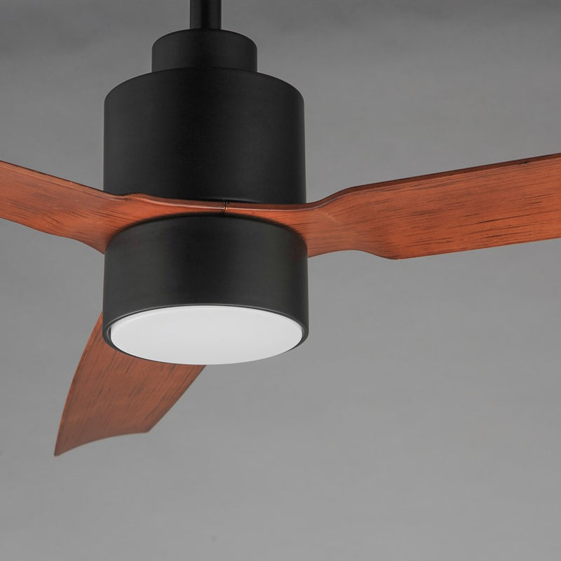 Maxim Lighting Falcon Wet 1 Light Indoor Ceiling Fan, Black/Walnut