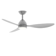 Maxim Lighting Sparrow 52in 1-Light Outdoor Ceiling Fan | Modern Satin Nickel and White PC | Covered Patio & Porch | Model 88731WTSN