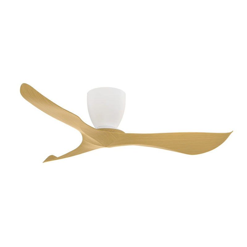 Maxim Lighting Keanu 56" Outdoor Ceiling Fan, Matte White/Teak