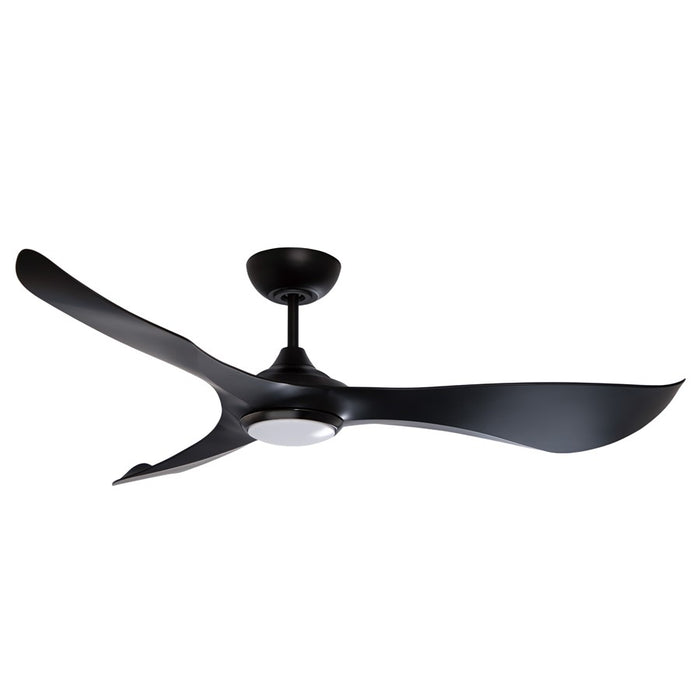 Maxim Lighting Keanu 1 Light Outdoor Ceiling Fan, White/Black - 88755WTBK