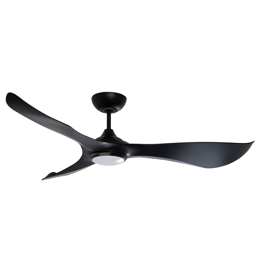 Maxim Lighting Keanu 1 Light Outdoor Ceiling Fan, White/Black - 88755WTBK