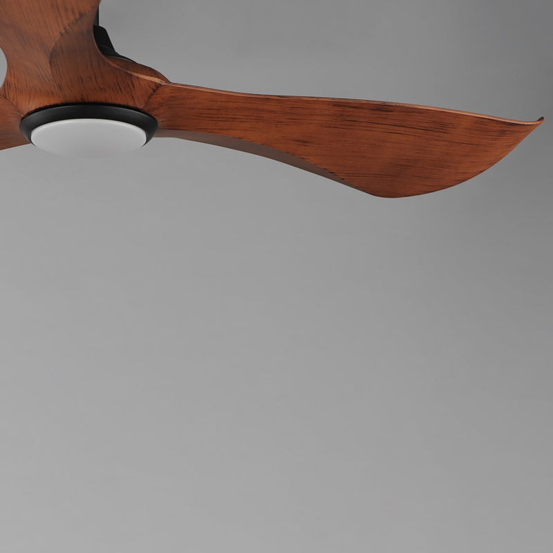 Maxim Lighting Keanu 1Lt Outdoor Ceiling Fan, Black/Walnut/White