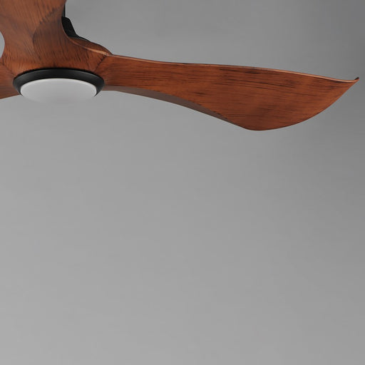 Maxim Lighting Keanu 1Lt Outdoor Ceiling Fan, Black/Walnut/White