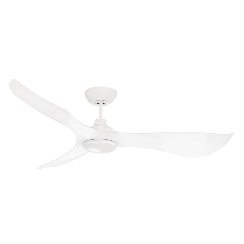 Maxim Lighting Keanu 1 Light Outdoor Ceiling Fan, Matte White/White
