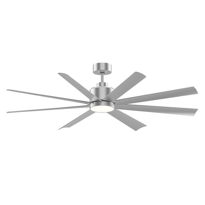 Maxim Lighting Condor 1Lt 14.5" Indoor Ceiling Fan, Nickel/White - 88767WTSN