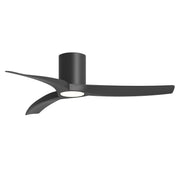 Maxim Drifter 52in 3-Blade Outdoor Hugger Ceiling Fan | Coastal Black and ABS | Covered Patio & Deck | 52 x 52 x 10 in | Model 88771WTBK