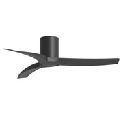 Maxim Drifter 52in 3-Blade Outdoor Hugger Ceiling Fan | Coastal Black and ABS | Covered Patio & Deck | 52 x 52 x 10 in | Model 88771WTBK