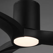 Maxim Drifter 52in 3-Blade Outdoor Hugger Ceiling Fan | Coastal Black and ABS | Covered Patio & Deck | 52 x 52 x 10 in | Model 88771WTBK