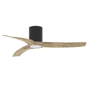 Maxim Drifter 52in 3-Blade Outdoor Hugger Ceiling Fan | Coastal Black and Driftwood ABS | Covered Patio & Deck | 52 x 52 x 10 in | Model 88771WTBKDW