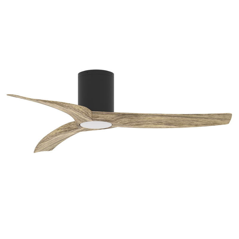 Maxim Drifter 52in 3-Blade Outdoor Hugger Ceiling Fan | Coastal Black and Driftwood ABS | Covered Patio & Deck | 52 x 52 x 10 in | Model 88771WTBKDW