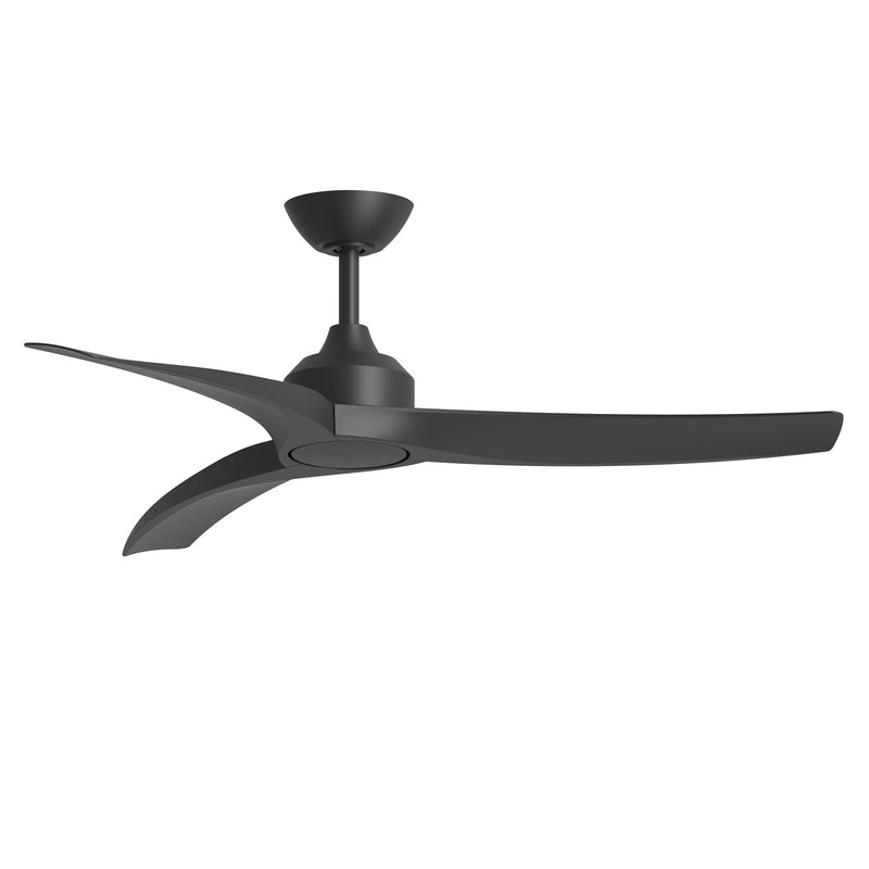 Maxim Lighting Drifter 52in 1-Light Outdoor Ceiling Fan | Coastal Black and Black ABS | Covered Patio & Deck | 52 x 52 x 13 in | Model 88772WTBK
