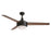 Maxim Lighting Trio 2 Light 17.5" Indoor Ceiling Fan, Black - 88783BK
